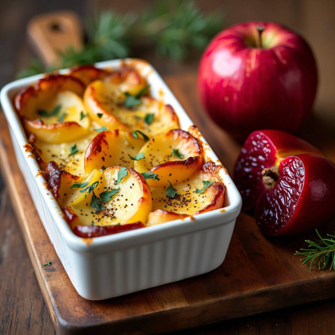 Chicorée-Wirz-Gratin mit Preiselbeeräpfeln Rezept Chicorée-Wirz-Gratin mit Preiselbeeräpfeln Rezept
