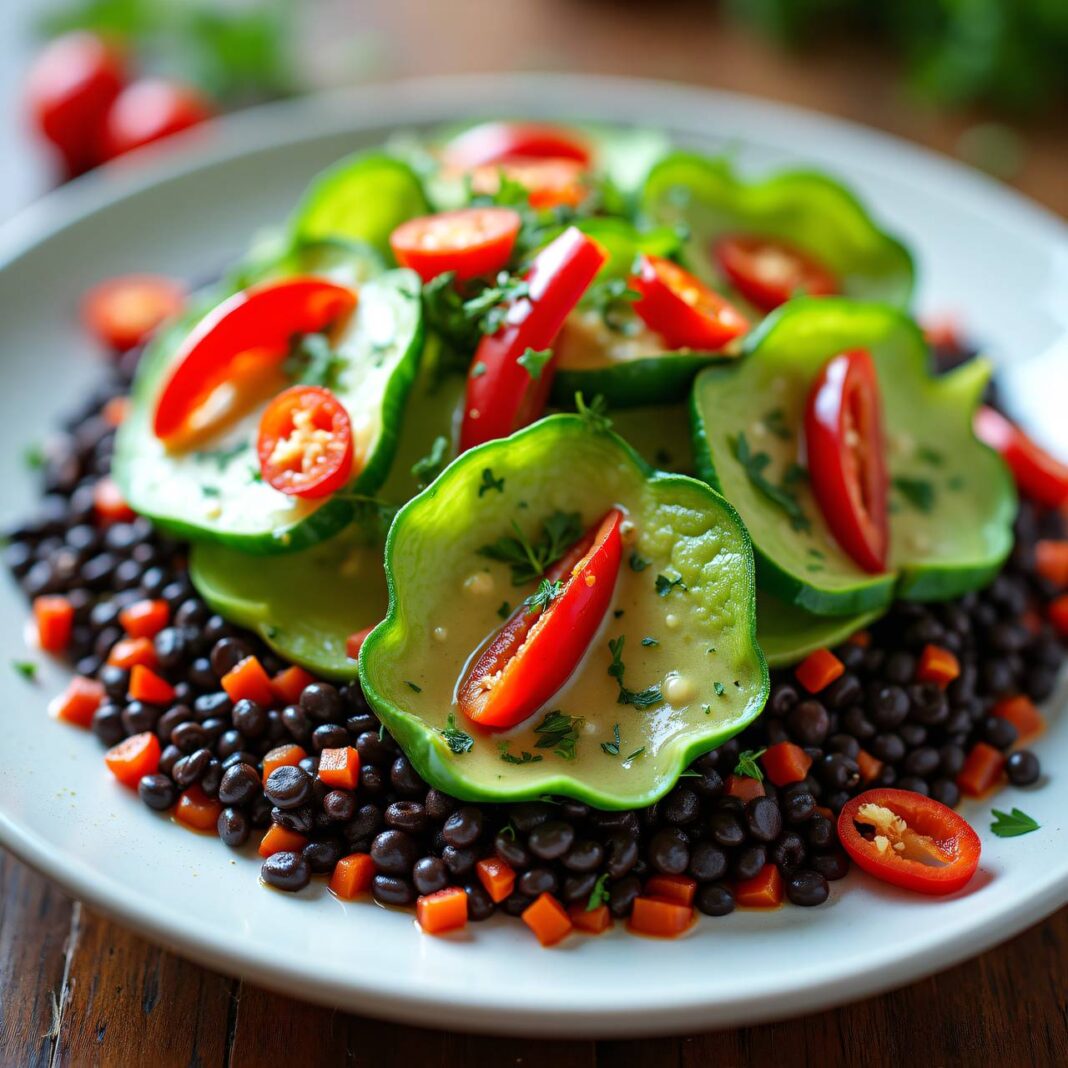 Chinakohlsalat auf Linsen Rezept Chinakohlsalat auf Linsen Rezept