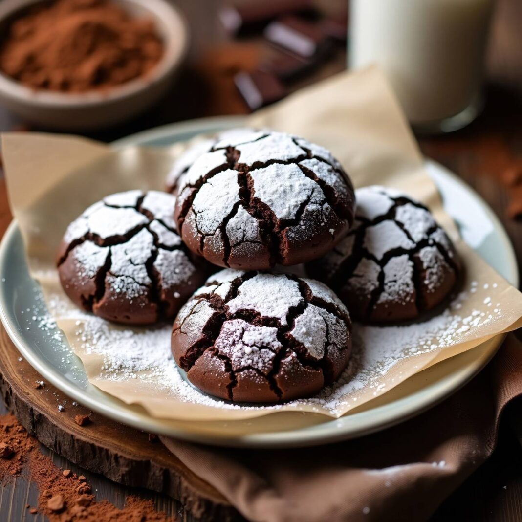 Chocolate Crinkle Cookies Rezept Chocolate Crinkle Cookies Rezept