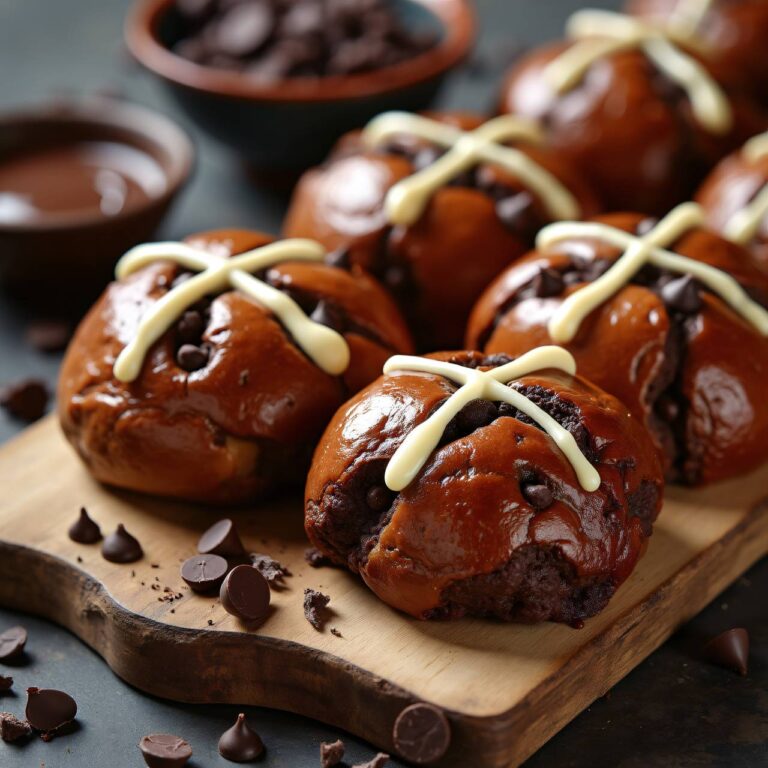 Chocolate Hot Cross Buns Rezept