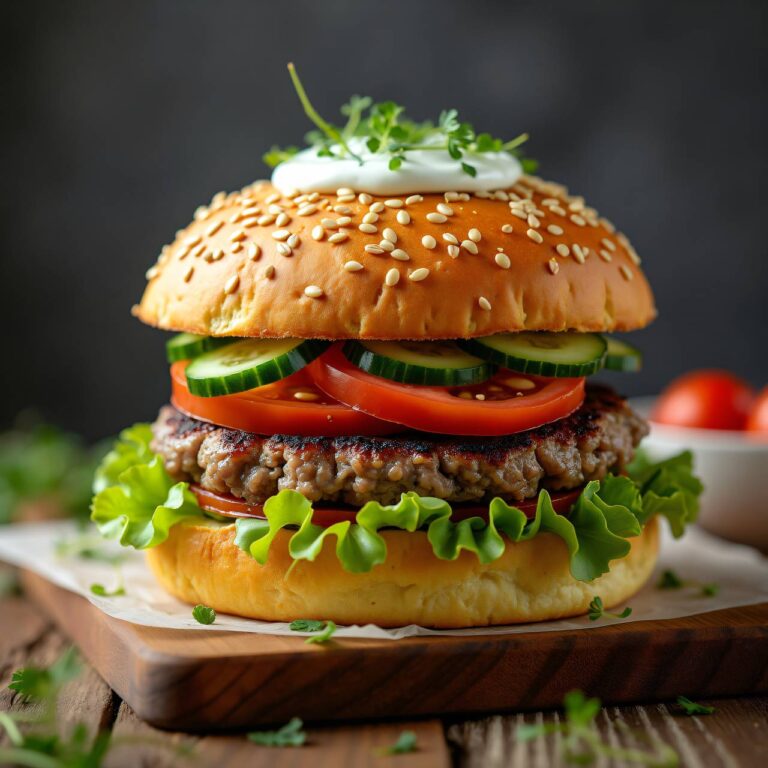 Cloud Bread Burger (Low Carb) Rezept