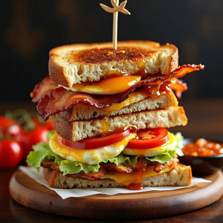 Club Sandwich mit BBQ-Sauce Rezept