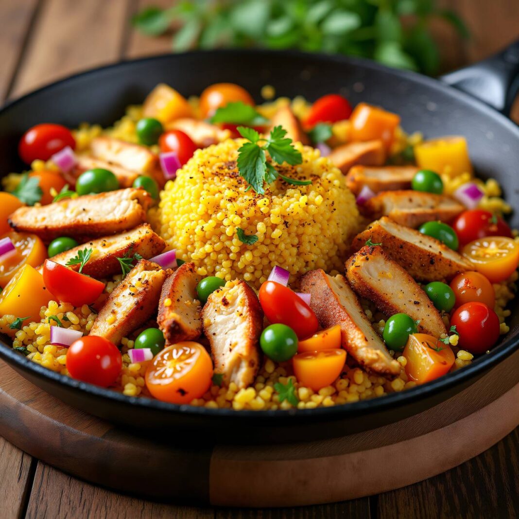 Couscous-Hühner-Pfanne Rezept Couscous-Hühner-Pfanne Rezept