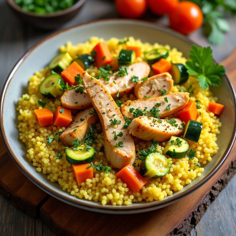 Couscous mit Safran-Hühnchen Rezept