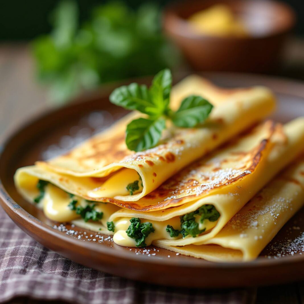 Crêpes mit Brunnenkresse-Füllung Rezept Crêpes mit Brunnenkresse-Füllung Rezept