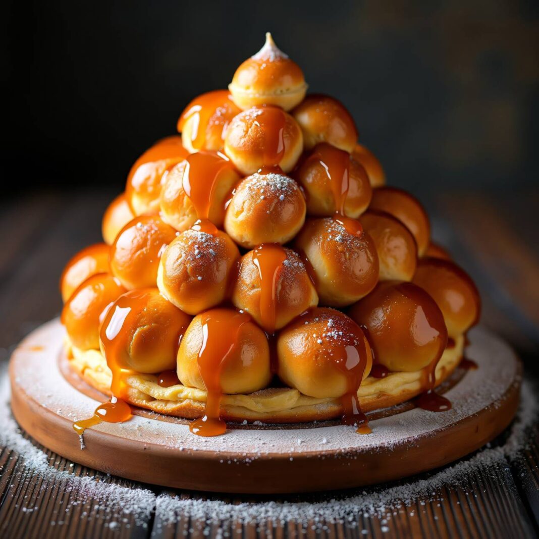Croquembouche mit Honig-Wein-Füllung Rezept Croquembouche mit Honig-Wein-Füllung Rezept