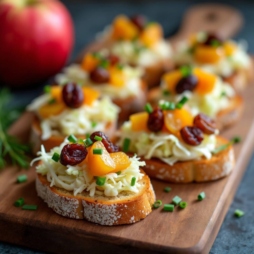 Crostini mit Kraut-Frucht-Crème Rezept Crostini mit Kraut-Frucht-Crème Rezept