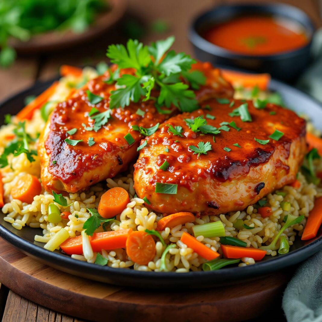 Curry-Hähnchenbrust mit Gemüsereis Rezept Curry-Hähnchenbrust mit Gemüsereis Rezept