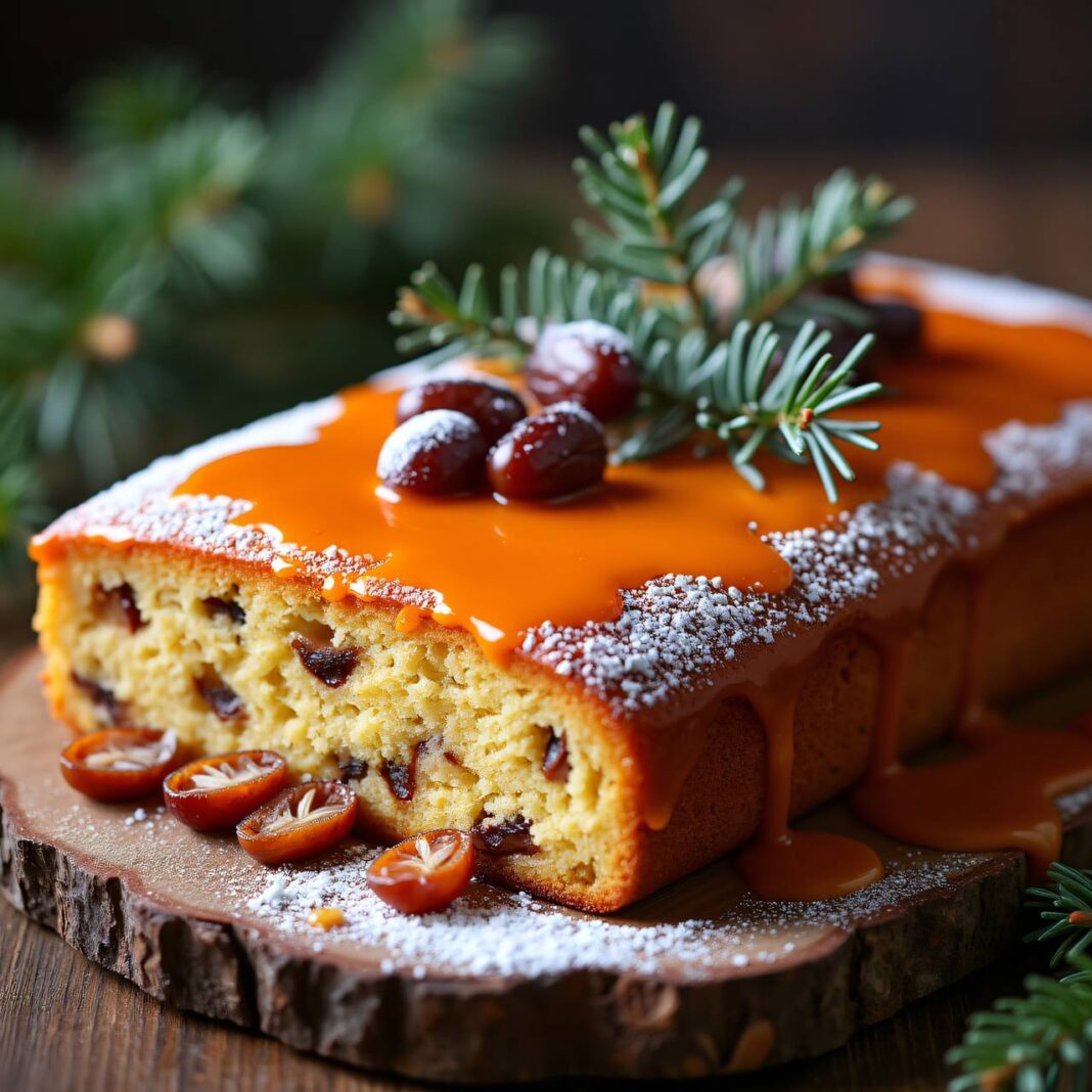 Dattel-Nuss-Kuchen mit Mandarinenglasur Rezept Dattel-Nuss-Kuchen mit Mandarinenglasur Rezept