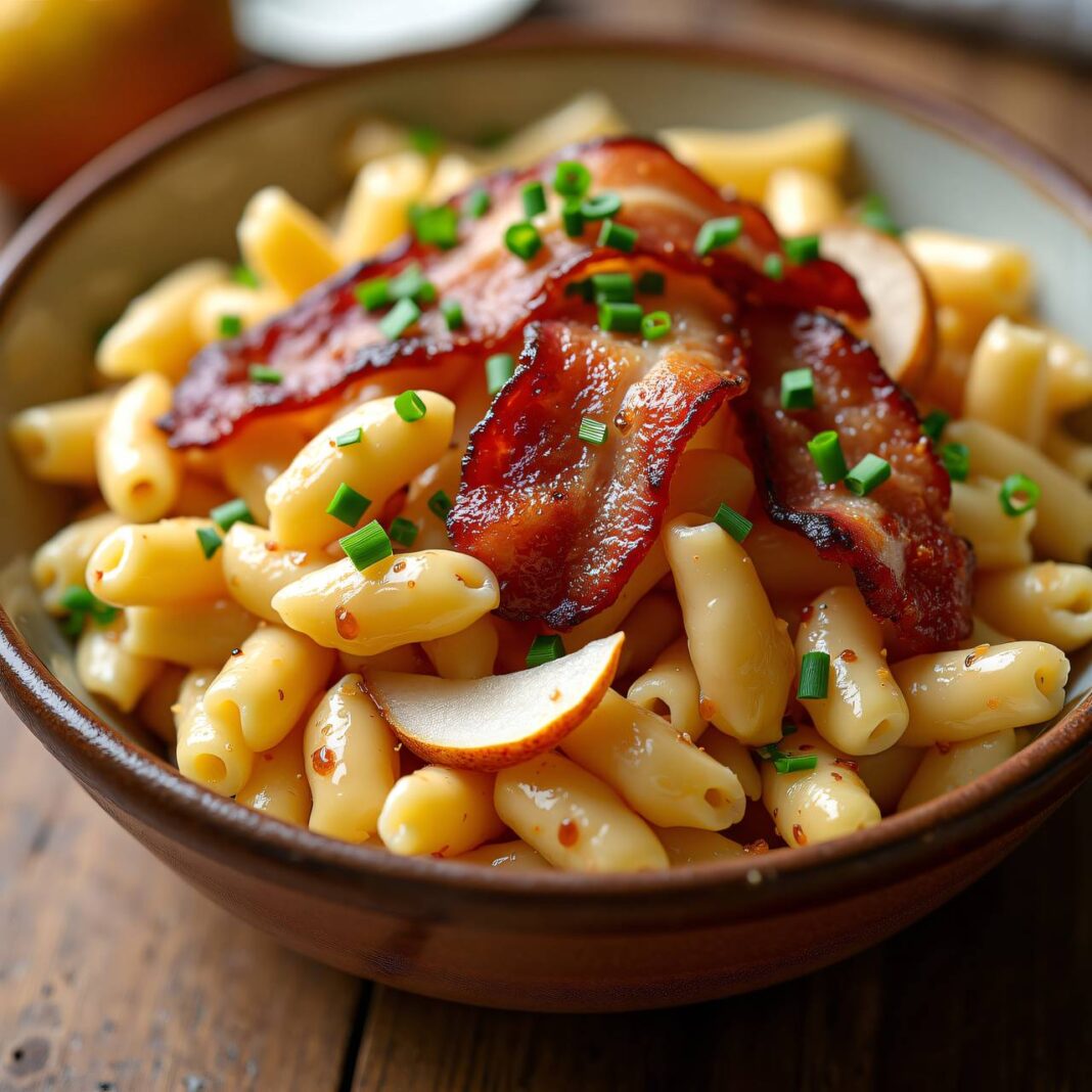 Dörrbirnen-Speck-Makkronen Rezept Dörrbirnen-Speck-Makkronen Rezept
