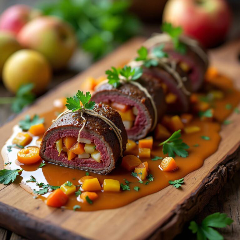 Dörrfrucht-Hackfleisch-Röllchen Rezept