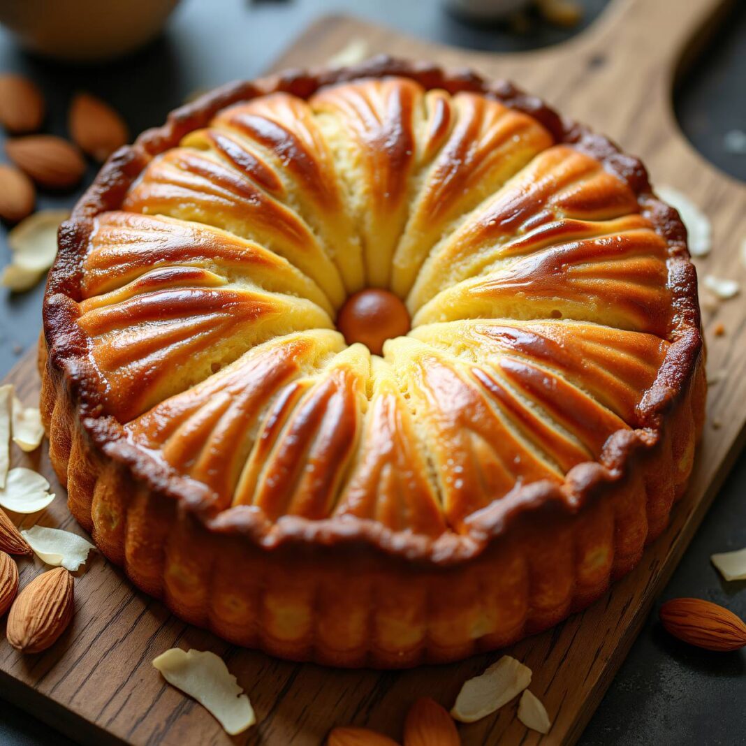 Dreikönigskuchen mit Mandelcreme Rezept Dreikönigskuchen mit Mandelcreme Rezept