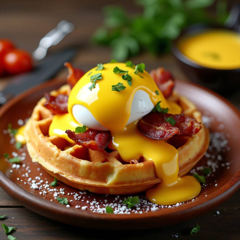 Eggs Benedict mit Waffeln Rezept