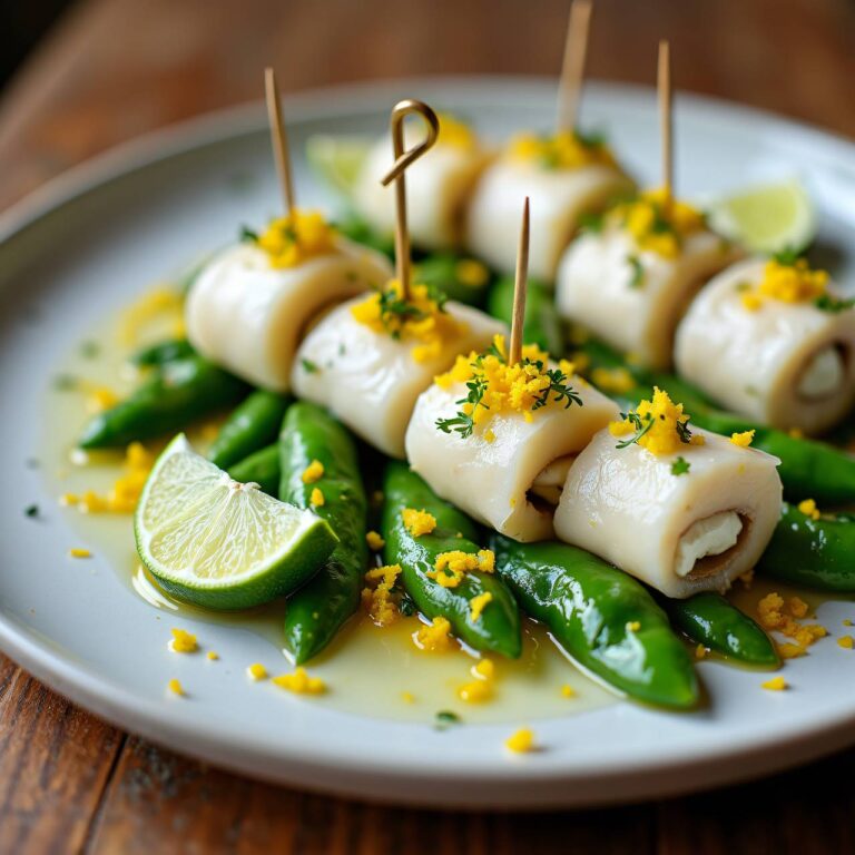 Eglifilets auf Limetten-Kefen Rezept