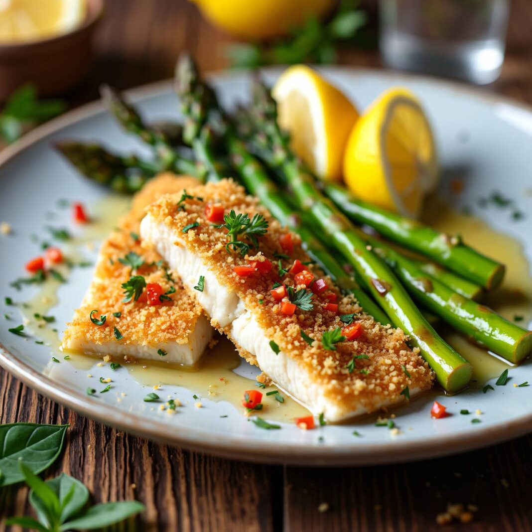 Eglifilets mit gebackenen Käse-Spargeln Rezept Eglifilets mit gebackenen Käse-Spargeln Rezept