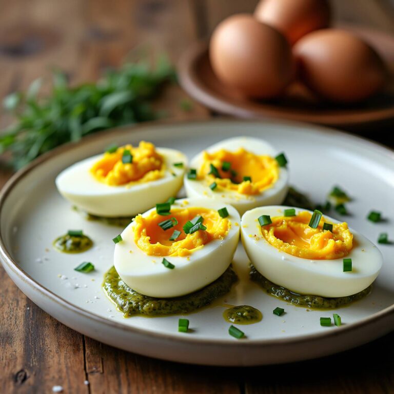 Eier an Pesto mit Forelle Rezept
