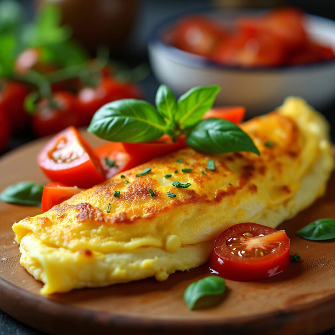 Eieromelette mit Käse Rezept Eieromelette mit Käse Rezept