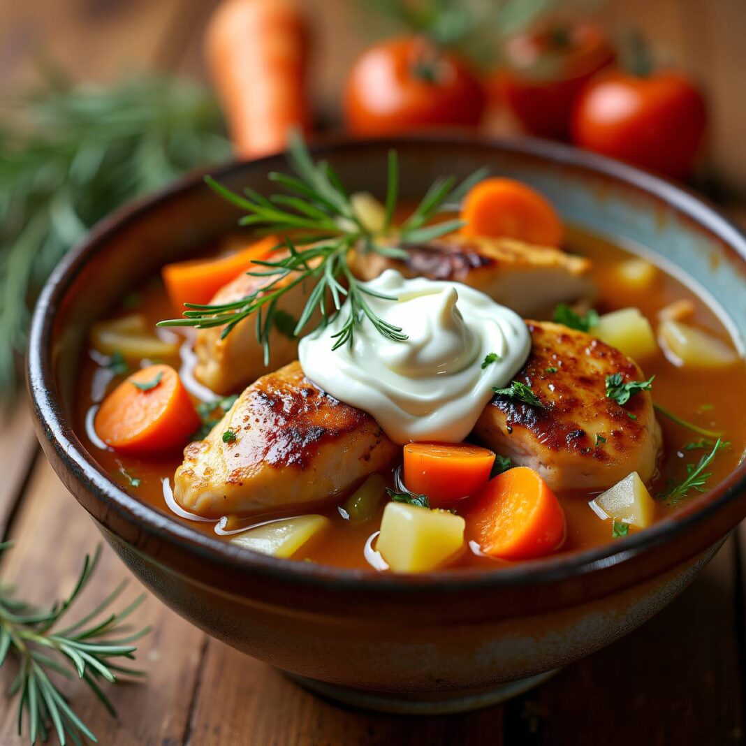 Eintopf mit Hühner und Gemüse Rezept Eintopf mit Hühner und Gemüse Rezept