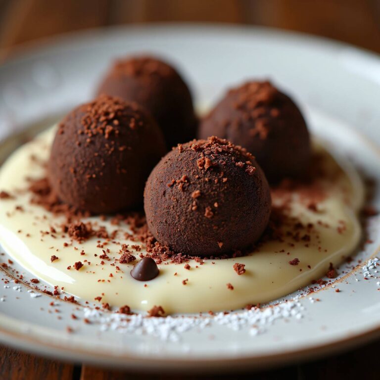 Eis-Truffes mit Vanillerahm Rezept