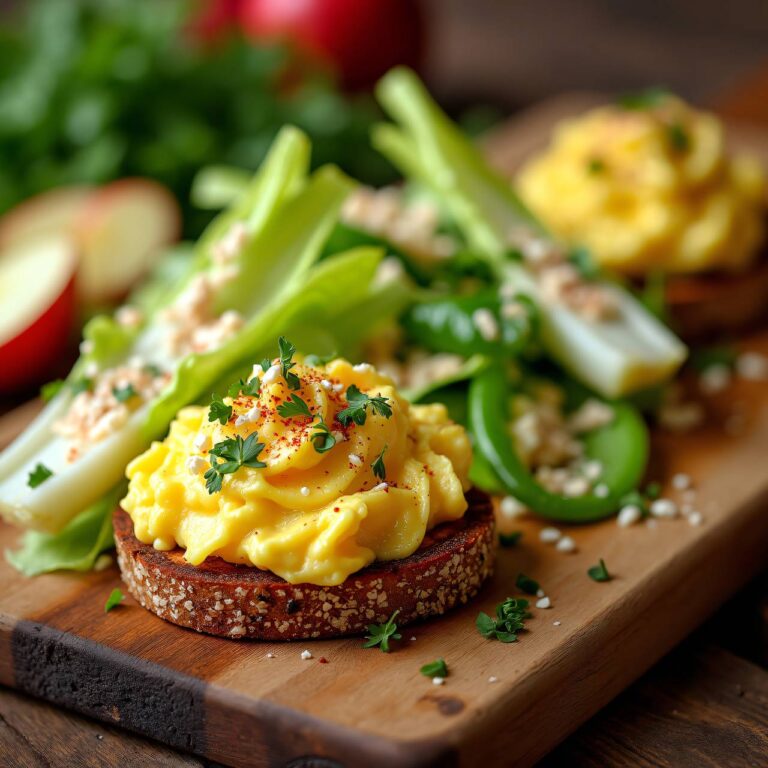 Endiviensalat mit Rührei-Crostini Rezept