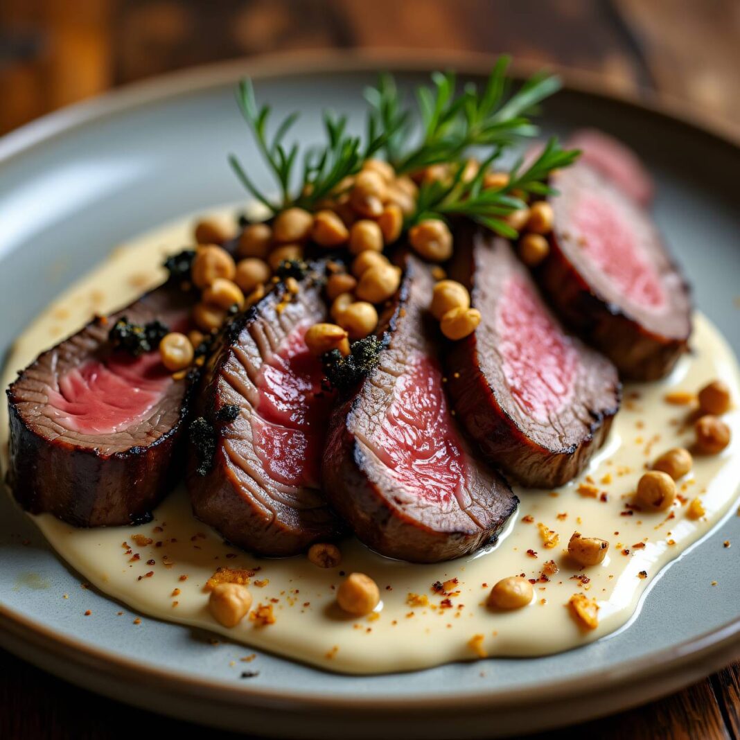 Entrecôte double mit Trüffel-Pinien-Sauce Rezept Entrecôte double mit Trüffel-Pinien-Sauce Rezept