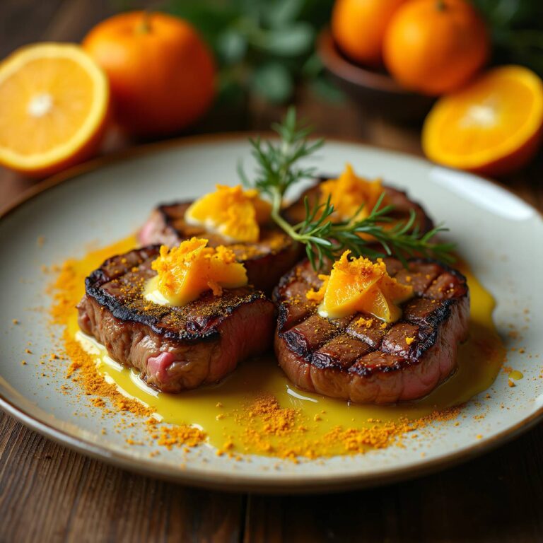 Entrecôte mit Orangen-Curry-Butter Rezept