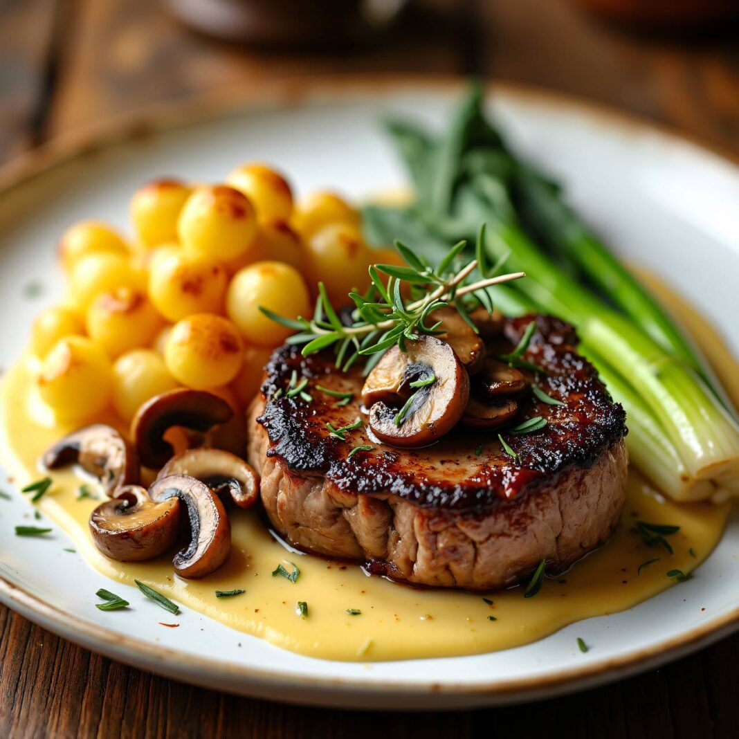 Entrecôtes mit Lauchgemüse an Rahm Rezept Entrecôtes mit Lauchgemüse an Rahm Rezept