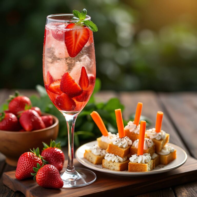 Erdbeer-Champagner mit Aniswürfeln Rezept