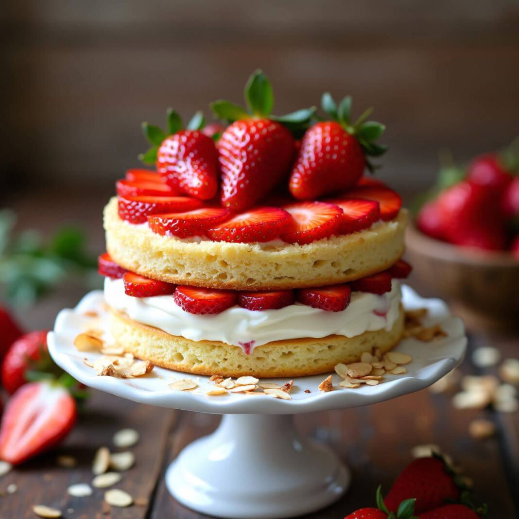 Erdbeer-Joghurt-Biskuittorte Rezept Erdbeer-Joghurt-Biskuittorte Rezept