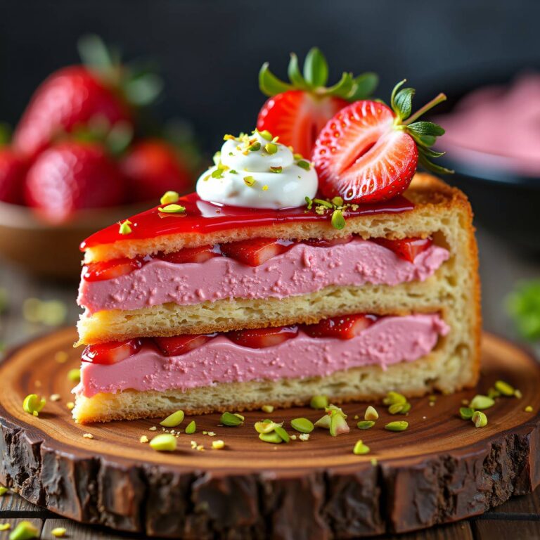 Erdbeer-Rhabarber-Schnitten Rezept
