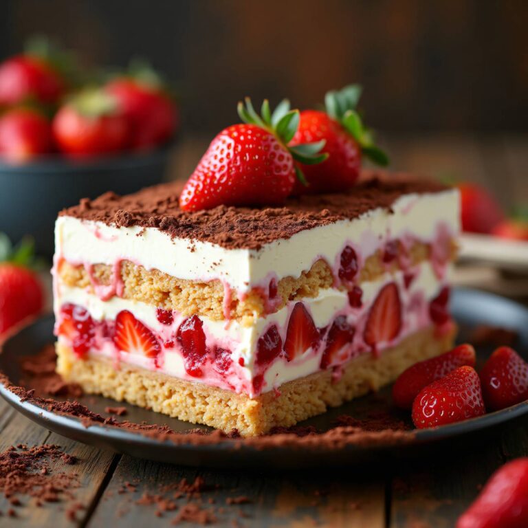 Erdbeer-Tiramisu ohne Ei Rezept