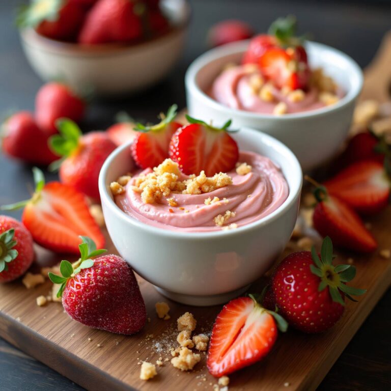 Erdbeercrème mit Joghurt und Streuseln Rezept