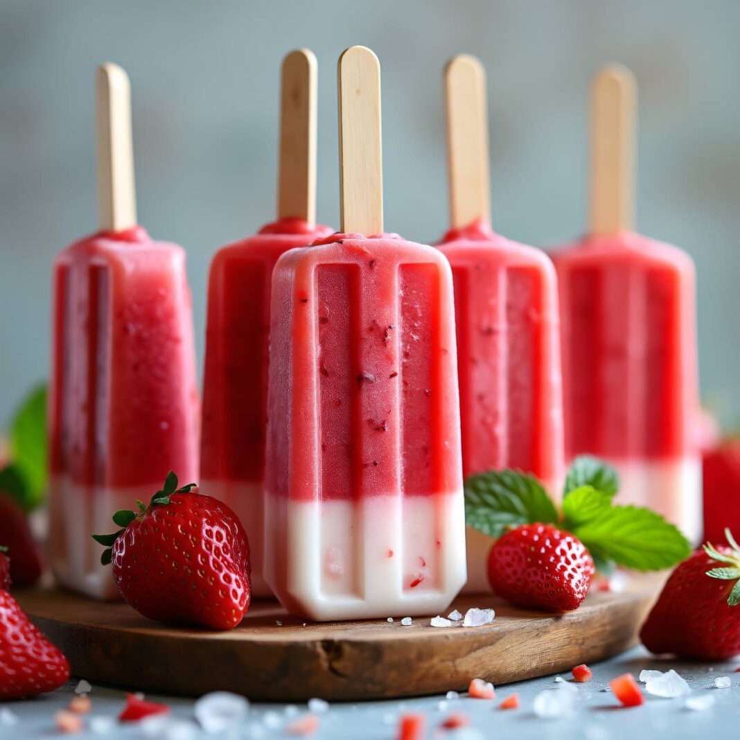 Erdbeereis am Stiel Rezept Erdbeereis am Stiel Rezept