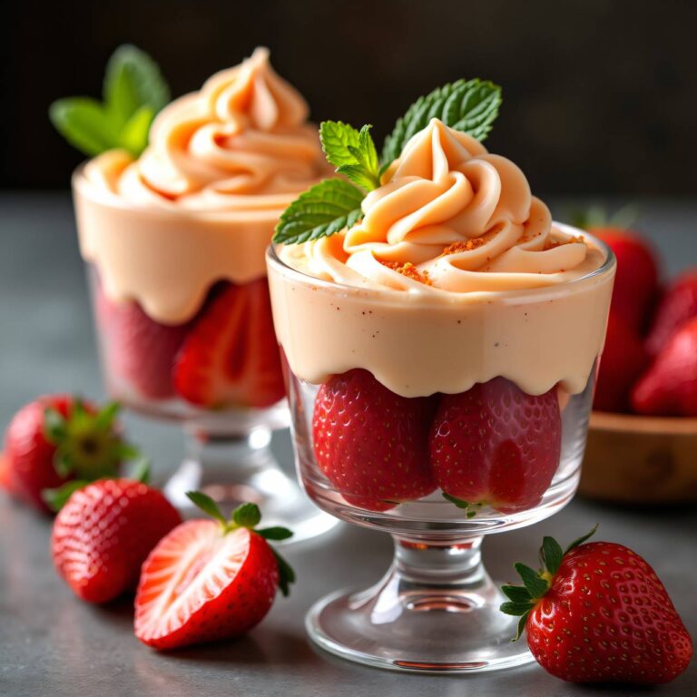 Erdbeeren mit Vanille-Orangen-Schaum Rezept