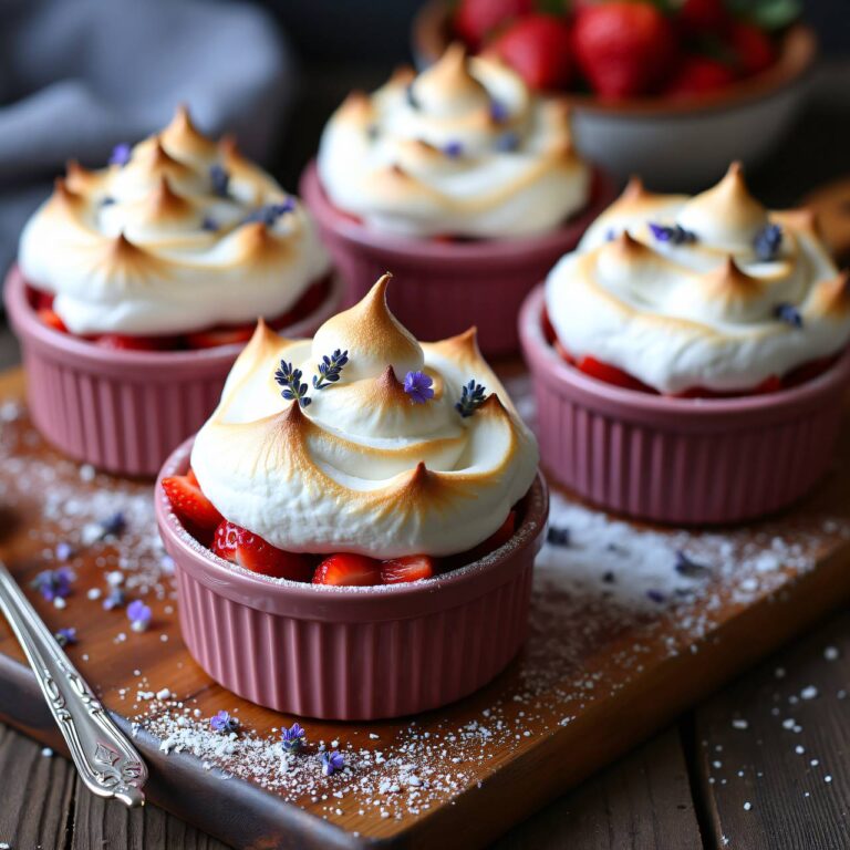 Erdbeeren unter Lavendel-Haube Rezept