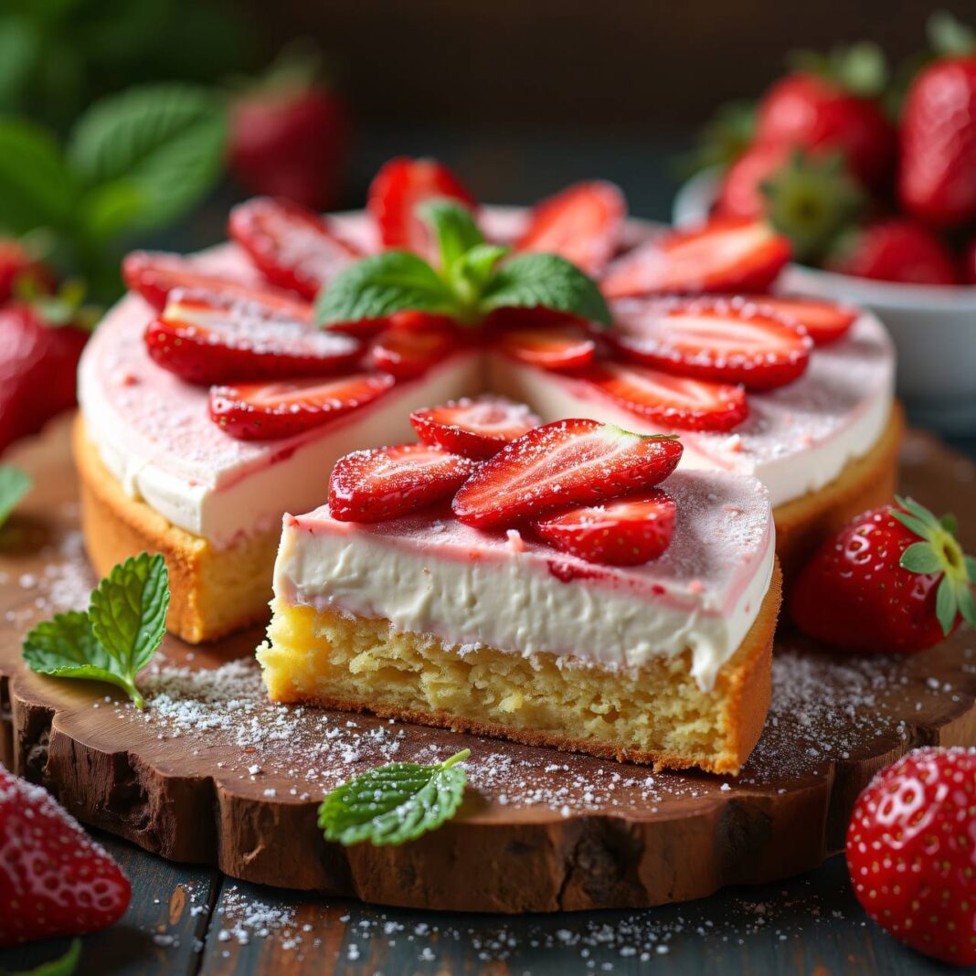 Erdbeerkuchen mit Quark Rezept Erdbeerkuchen mit Quark Rezept