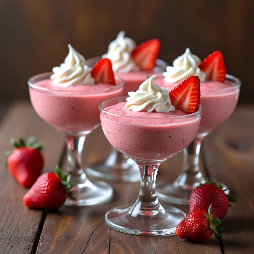 Erdbeermousse mit Quark Rezept Erdbeermousse mit Quark Rezept