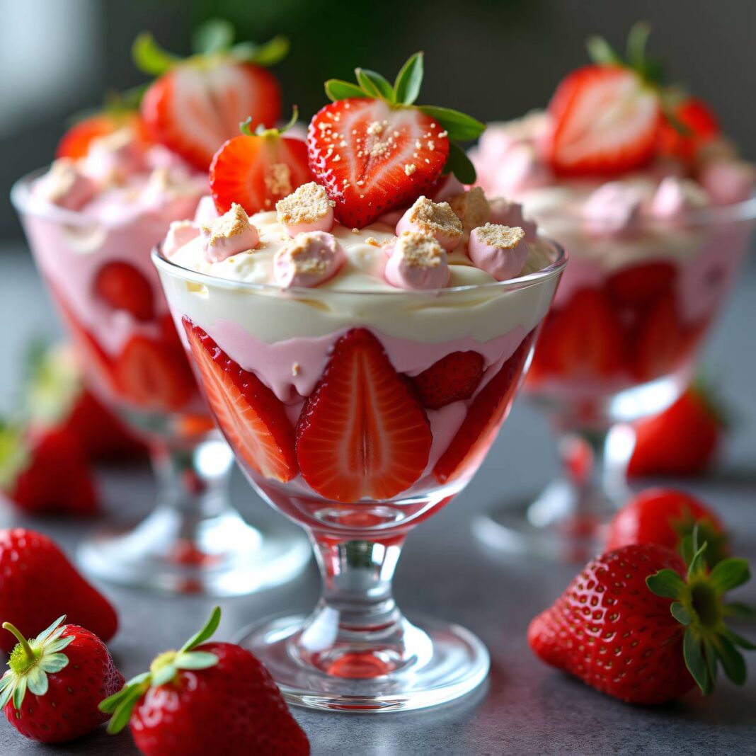 Erdbeersalat mit Meringues und Erdbeercrème Rezept Erdbeersalat mit Meringues und Erdbeercrème Rezept