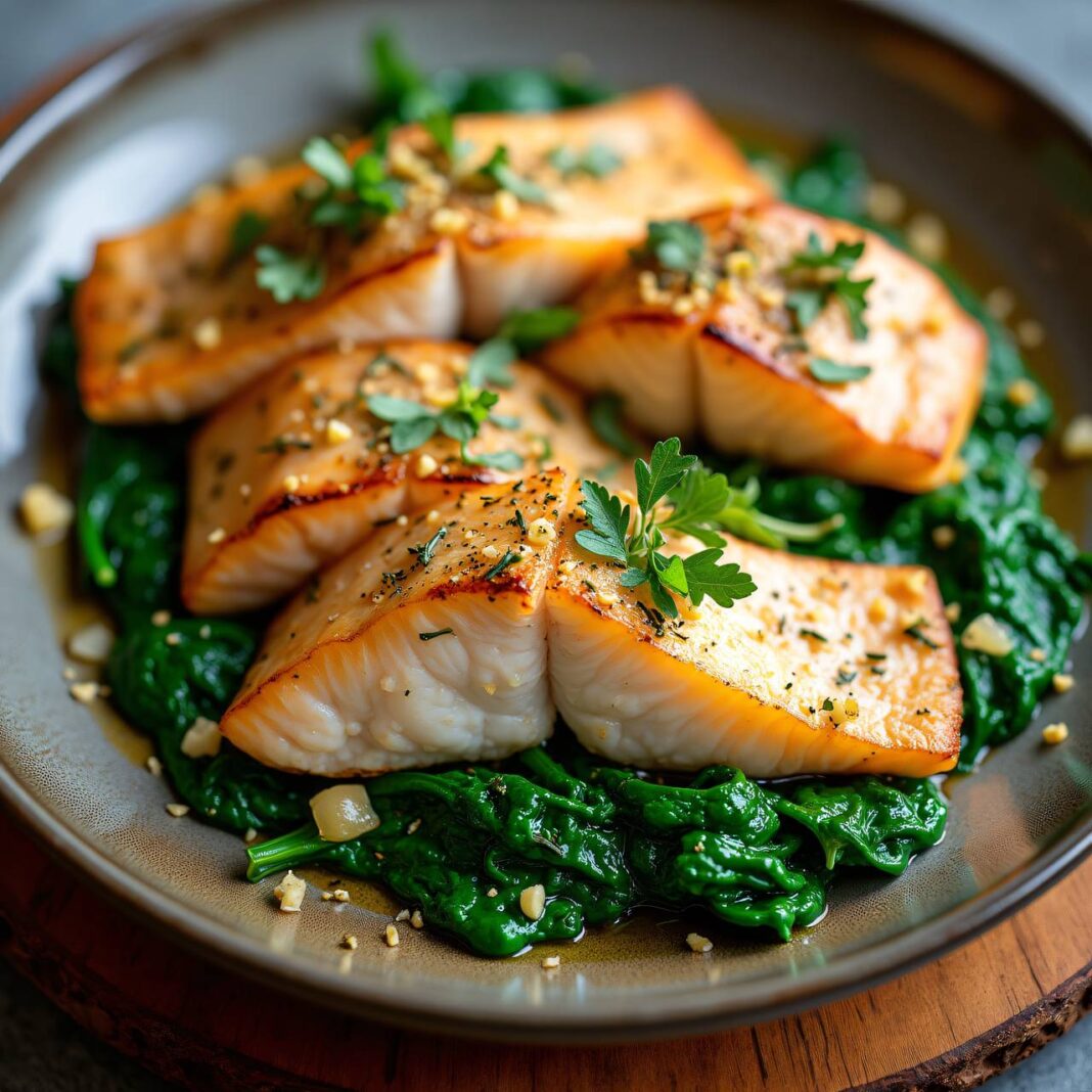 Estragon-Forelle auf Blattspinat Rezept Estragon-Forelle auf Blattspinat Rezept