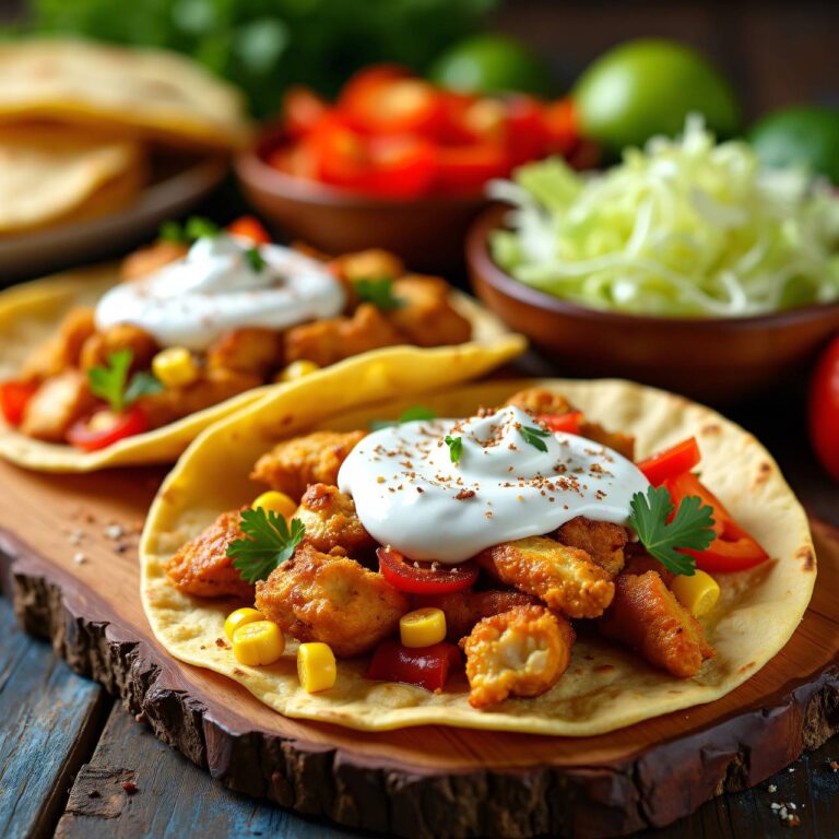 Fajitas mit Hähnchen und Joghurtsauce Rezept