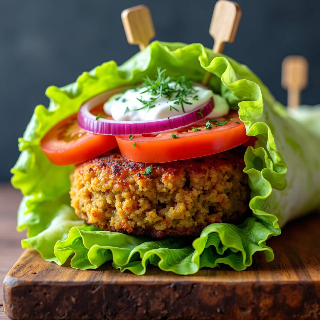 Falafel-Burger (Low-Carb-Burger) Rezept Falafel-Burger (Low-Carb-Burger) Rezept