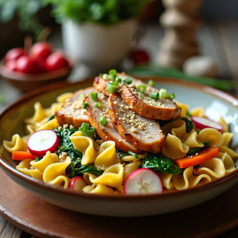 Farfalle mit Hähnchen und Gemüse Rezept