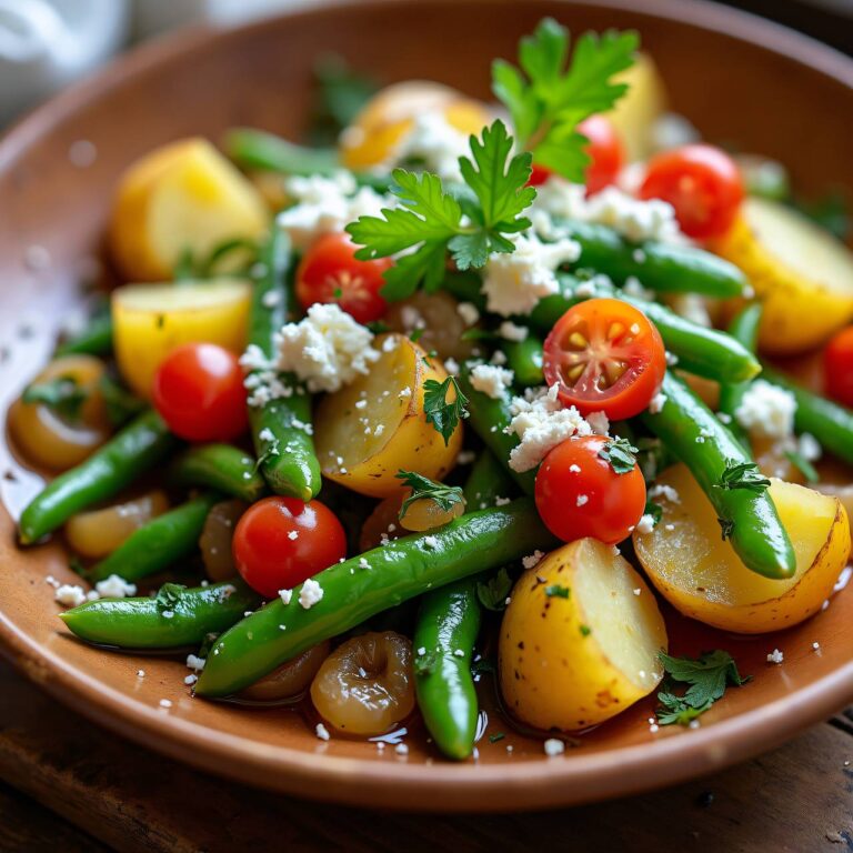 Fasolakia ladera (Bohnen mit Kartoffeln und Tomaten) Rezept