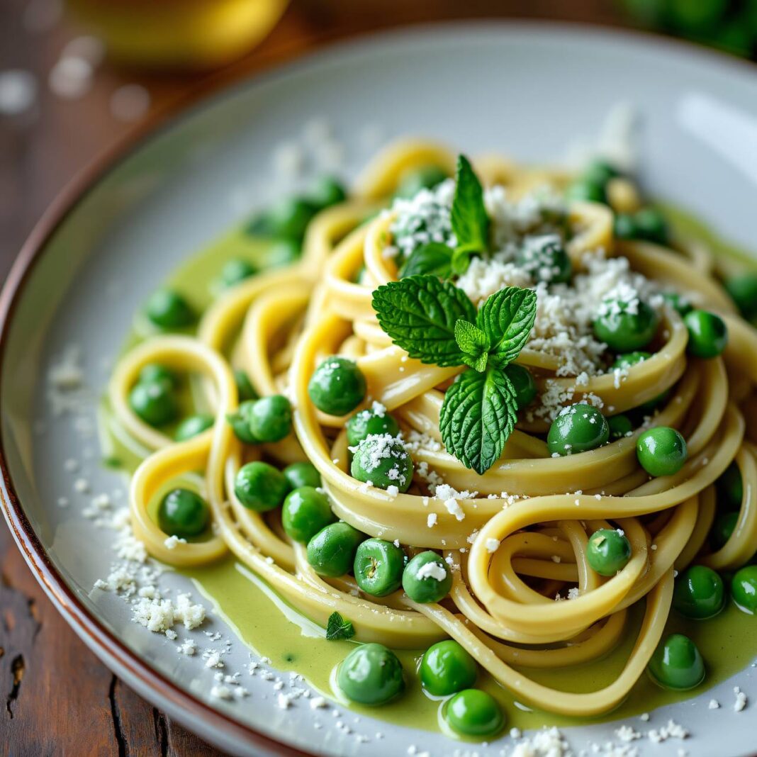 Fettuccine mit Kichererbsen-Joghurt-Sauce Rezept Fettuccine mit Kichererbsen-Joghurt-Sauce Rezept