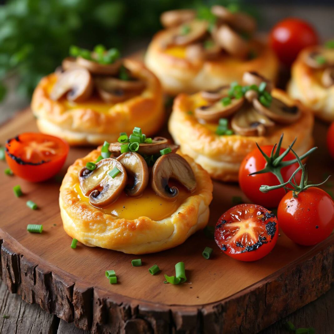 Feuilletés mit Pfifferlingen Rezept Feuilletés mit Pfifferlingen Rezept