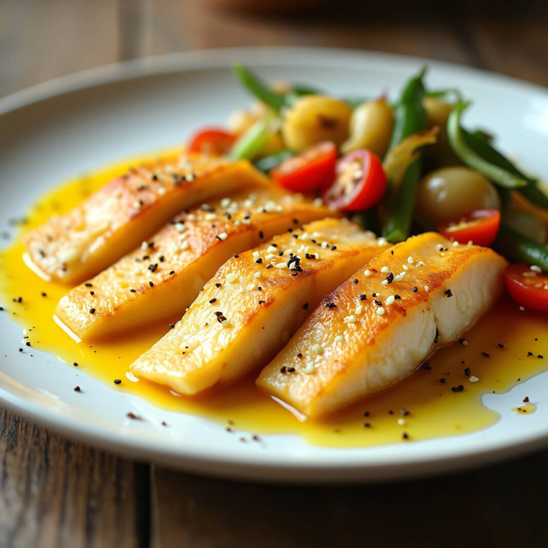 Filets de truite au safran Rezept Filets de truite au safran Rezept