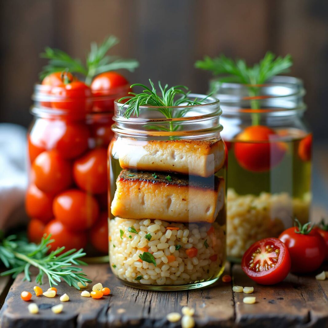 Fisch & Gemüse im Glas gekocht, im Glas serviert Rezept Fisch & Gemüse im Glas gekocht, im Glas serviert Rezept