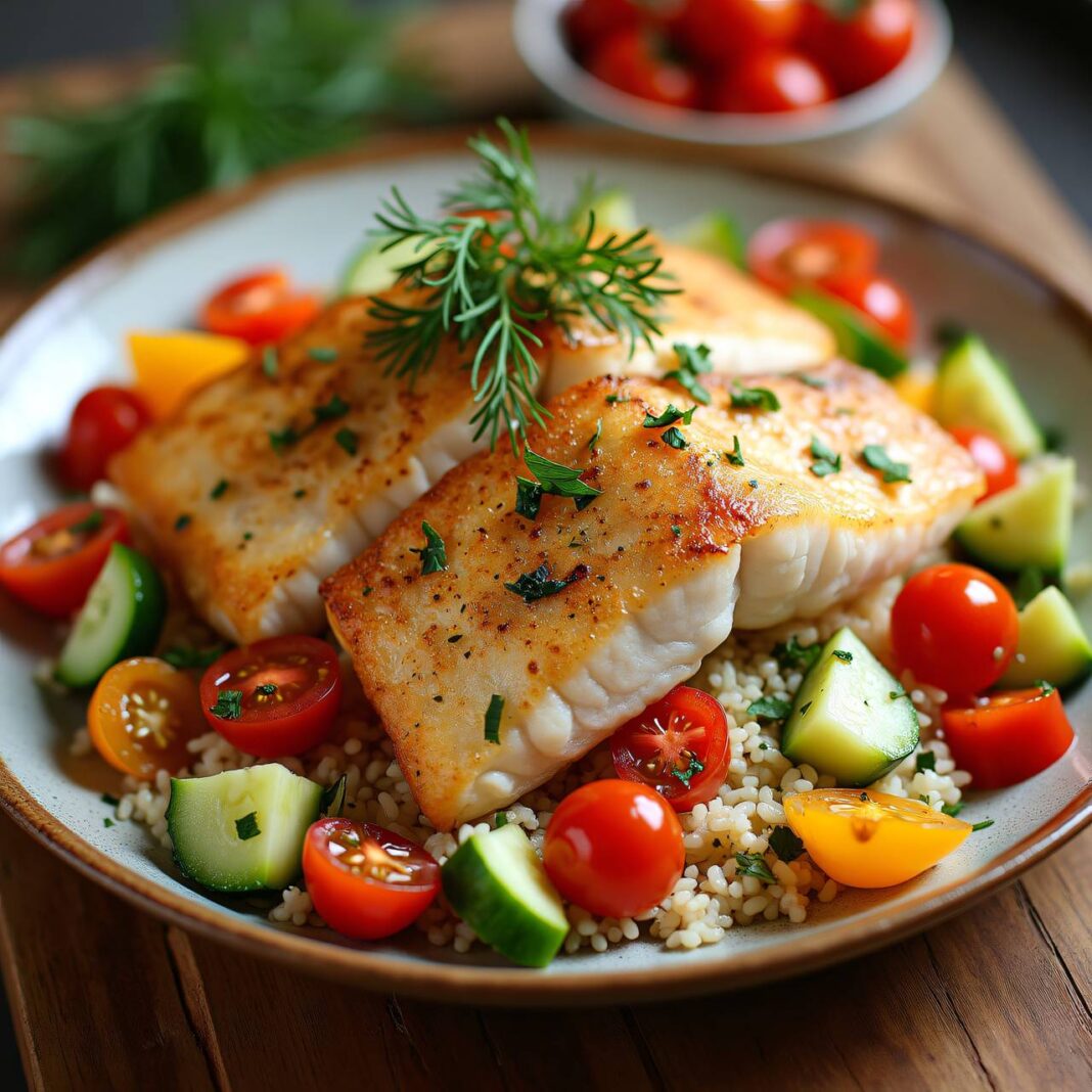 Fisch mit saisonalem Gemüse Rezept Fisch mit saisonalem Gemüse Rezept