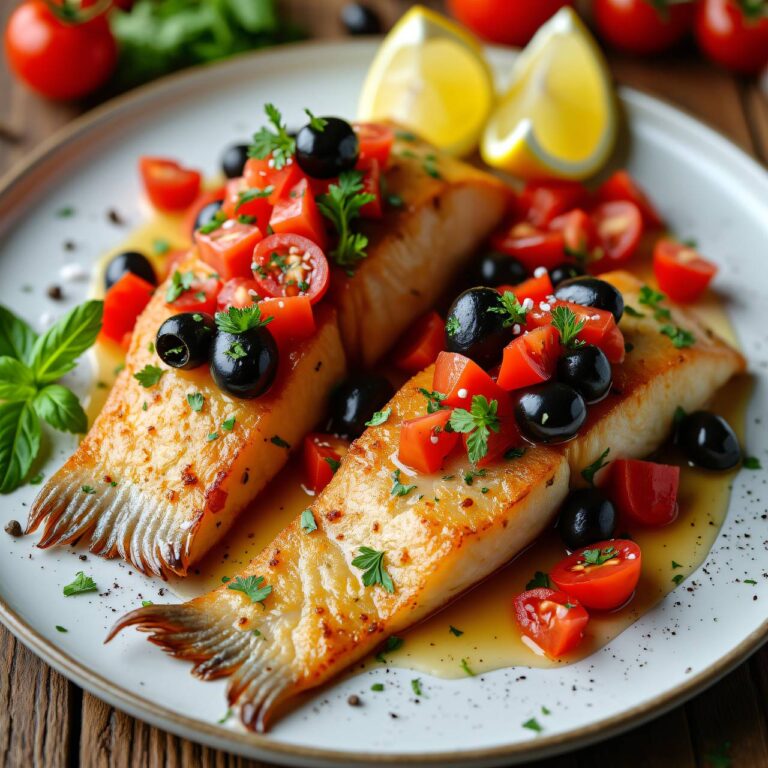 Fischfilets mit Tomaten-Oliven-Salsa Rezept