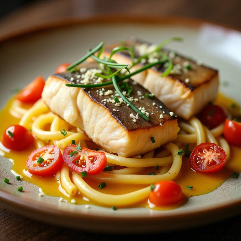 Fischragout auf Nudeln Rezept